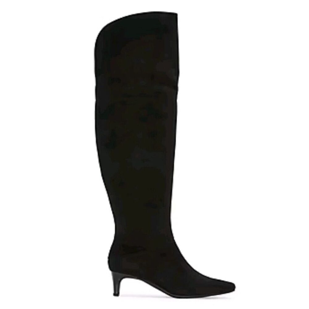 NWT WORTHINGTON Palmetto Valto Faux Suede Over‎ the Knee Black Boots Size 6 New